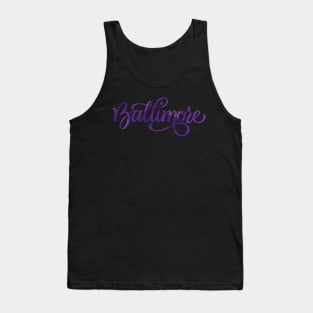 Baltimore Cute Purple Script Tank Top